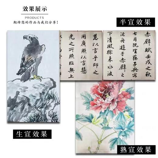 四尺整张宣纸 1张 生宣毛笔练习书法国画工笔画初学者熟宣纸写毛笔字练字半生熟书写纸 商品图4