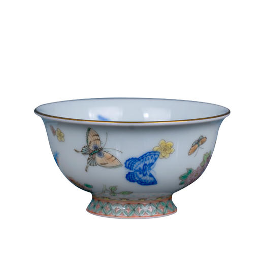 青花五彩描金蝶恋花杯 商品图4