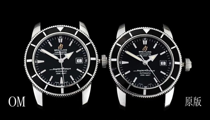 OM厂百年灵顶级一比一高仿手表超级海洋文化系列A1732124.BA61.154A对比正品评测
