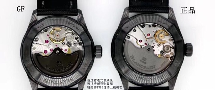 GF厂宝珀一比一超A精仿手表五十噚系列5000-0130-B52A对比正品评测