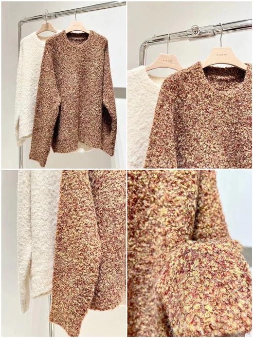 HIDEMI Snowman雪人加厚款粗针圈圈绒超保暖廓形大毛衣 商品图6