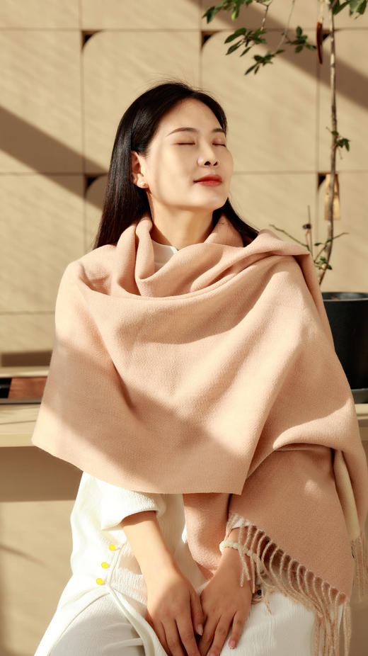 温小暖食草堂优物拼团——“双面羊绒围巾” 商品图7