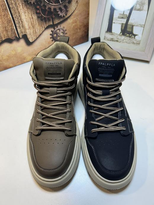 新品男士秋冬高帮厚底休闲板鞋639B35005（W） 商品图2