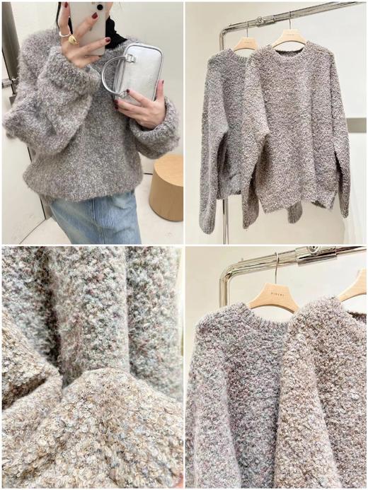 HIDEMI Snowman雪人加厚款粗针圈圈绒超保暖廓形大毛衣 商品图4