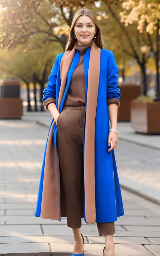 披肩领国风腰带双衣面手工长款大 商品图1