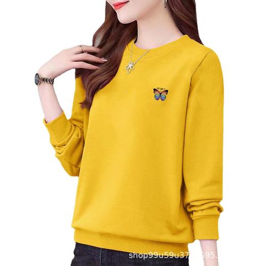 新款97%棉圆领卫衣女式休闲时尚宽松外套上衣字母印花运动衣显瘦 商品图4