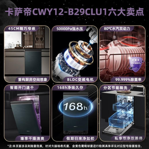 卡萨帝（Casarte）洗碗机 CWY12-B29CLU1 商品图11