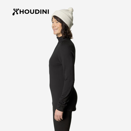 HOUDINI胡丁尼  Desoli 迪索丽女户外秋冬保暖半拉链羊毛长袖打底衫 840023 商品图4