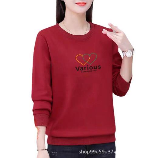 棉质圆领宽松卫衣加绒女式休闲运动衣显瘦时尚外套上衣字母印花 商品图4