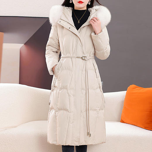 TC 25452妈妈新款大毛领保暖轻羽绒服加厚外套 商品图2