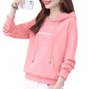纯棉边帽卫衣女式春秋装休闲宽松外套上衣字母印花运动衣显瘦时尚 商品缩略图4