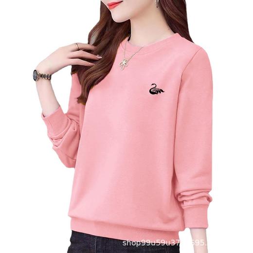 卫衣女圆领纯棉长袖休闲印花运动外穿秋冬正肩宽松 商品图4