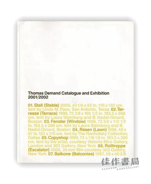 Thomas Demand Catalogue and Exhibition 2001 - 2002 / 托马斯·迪曼德2001-2002年画册及展览 商品图0