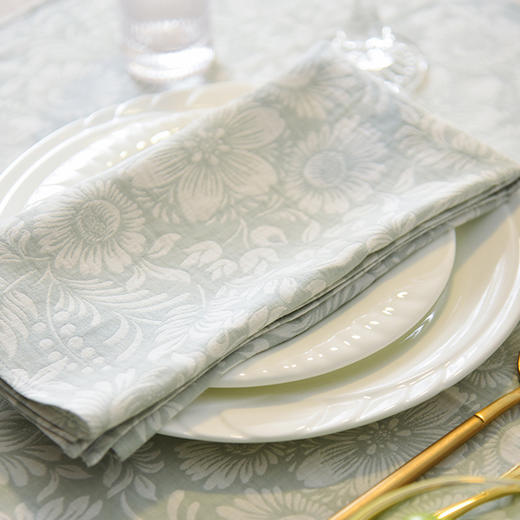 繁花系列餐巾全棉高档田园风擦杯布餐巾 商品图2