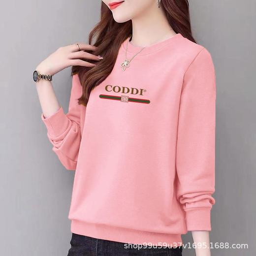 纯棉圆领卫衣女式休闲时尚宽松外套上衣字母印花运动衣显瘦 商品图0