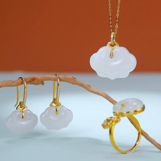 灵芝如意套系（吊坠+戒指） 商品图0