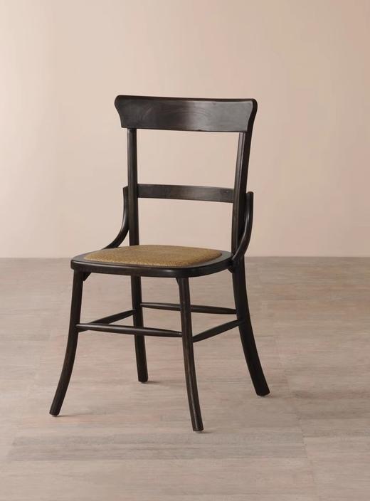 城喧 一楼餐厅3162侘寂风复古做旧实木餐椅 商品图2