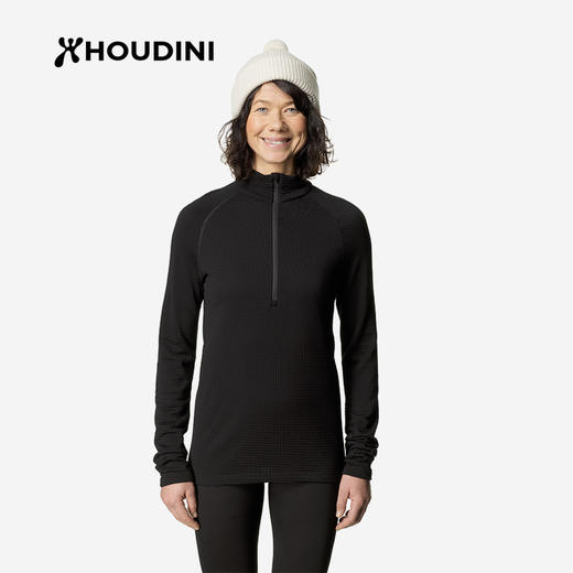 HOUDINI胡丁尼  Desoli 迪索丽女户外秋冬保暖半拉链羊毛长袖打底衫 840023 商品图3