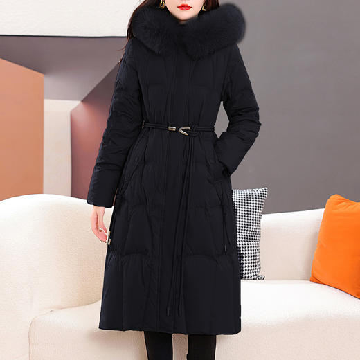 TC 25452妈妈新款大毛领保暖轻羽绒服加厚外套 商品图1