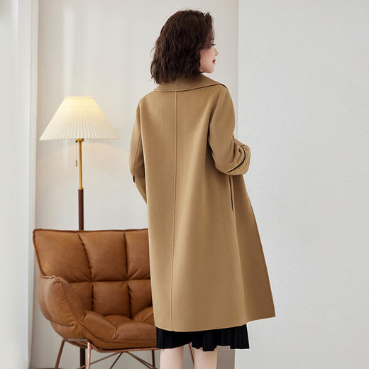 TC 838205妈妈装双面羊毛大衣中长款大码洋气羊毛呢外套 商品图3