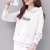 纯棉边帽卫衣女式春秋装时尚宽松休闲外套上衣字母印花运动衣显瘦 商品缩略图1