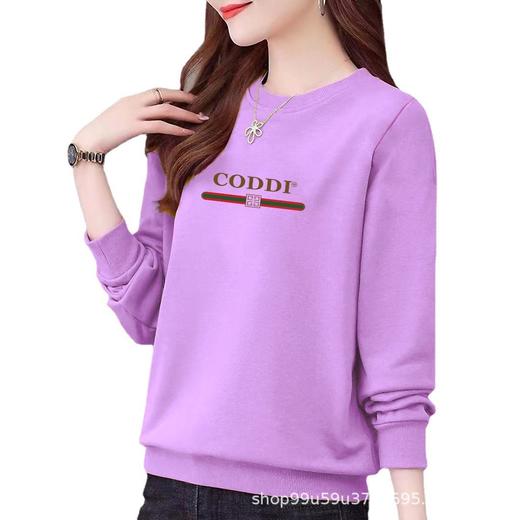 纯棉圆领卫衣女式休闲时尚宽松外套上衣字母印花运动衣显瘦 商品图4