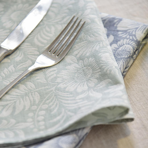 繁花系列餐巾全棉高档田园风擦杯布餐巾 商品图1