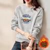 加绒卫衣圆领棉质正肩运动宽松休闲时尚印花上衣女潮秋冬外套多色 商品缩略图3