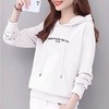 纯棉边帽卫衣春秋装休闲时尚宽松外套上衣字母印花运动衣显瘦女式 商品缩略图1