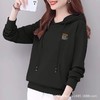纯棉边帽卫衣女式春秋装外套休闲时尚宽松上衣字母印花运动衣显瘦 商品缩略图0