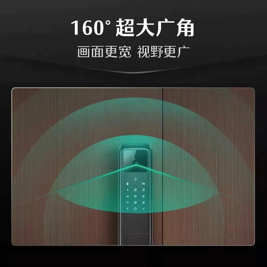 【购买意向金】德施曼全自动猫眼智能锁Q50M Pro  指纹锁密码锁防盗门锁可视门铃电子锁门禁门后屏 商品图2