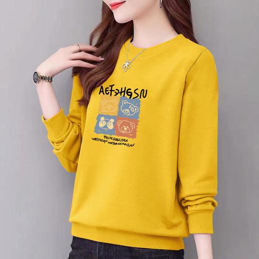 春季女棉圆领宽松卫衣休闲运动衣显瘦时尚卡通印花外套上衣 商品图1