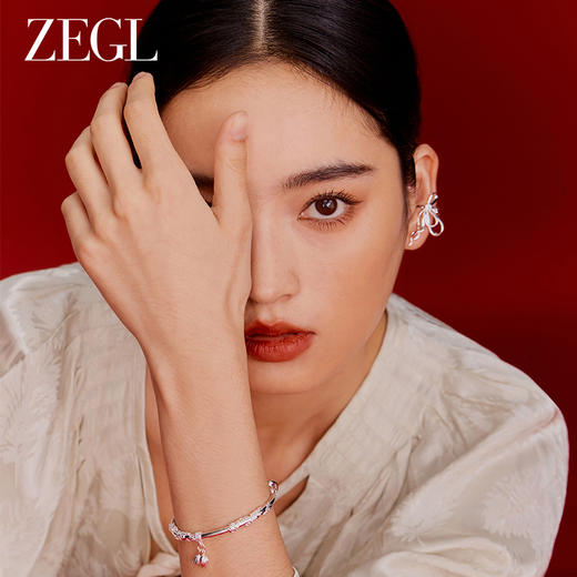 ZEGL设计师白色恋曲耳妆盘耳环女小众设计感高级2023年新款耳饰品 商品图7