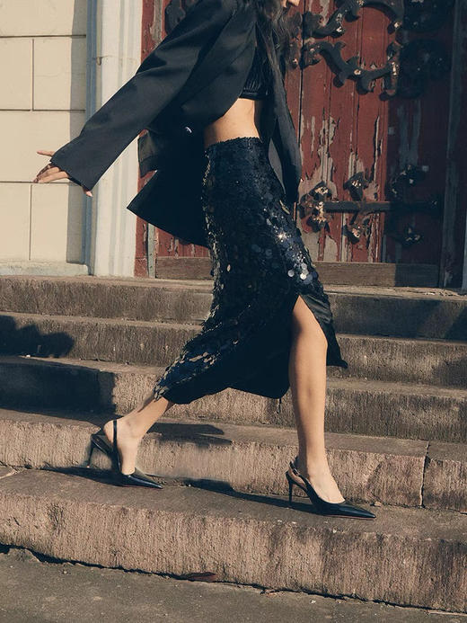 VC｜HD23002 Gelina sequin skirt  [ 半身裙 黑 / 白 ]【HOLIDAY】 商品图2