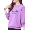 棉质圆领宽松卫衣小毛圈女式休闲运动衣显瘦时尚外套上衣字母印花 商品缩略图4