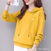 纯棉边帽卫衣女式春秋装外套休闲时尚宽松上衣字母印花运动衣显瘦 商品缩略图2