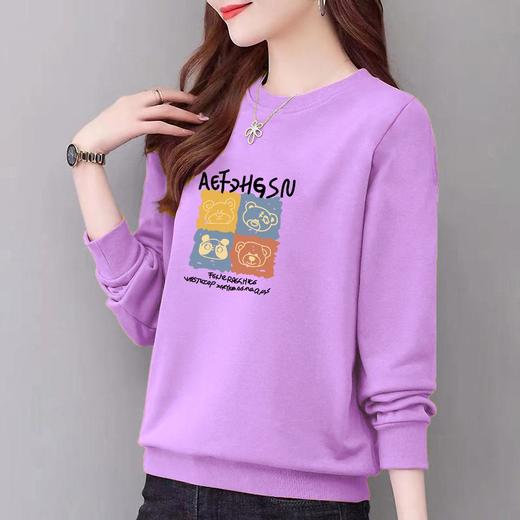 春季女棉圆领宽松卫衣休闲运动衣显瘦时尚卡通印花外套上衣 商品图4