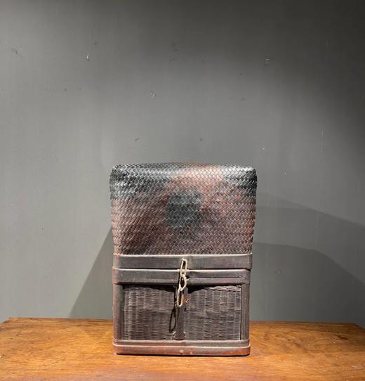 竹编髹褐漆茶叶储存箱，顺丰包邮 商品图6