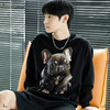 潮酷时尚卫衣男ins潮流狗狗印花秋冬加绒情侣款宽松圆领卫衣上衣SZ2743 商品缩略图4