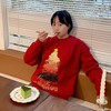 赠送圣诞手环圈 | 复古圣诞主题毛衣 男女同款  软糯舒适 慵懒风套头针织衫 商品缩略图0