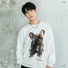 潮酷时尚卫衣男ins潮流狗狗印花秋冬加绒情侣款宽松圆领卫衣上衣SZ2743 商品缩略图2
