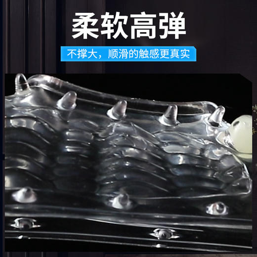 谜姬 入珠阴茎套情趣套仿真套环 露龟头半包加粗狼牙套锁精环透明颗粒物理延时套夫妻房事辅助情趣玩具按摩棒大粗套成人性用品 商品图3