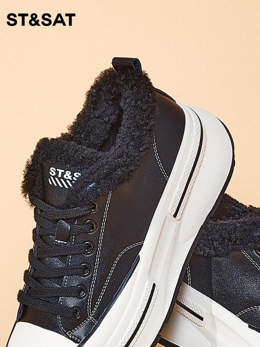 星期六保暖绒里厚底休闲板鞋SS34112456 商品图5