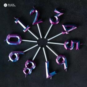 紫色数字蜡烛 | 黑池