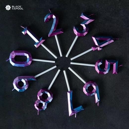 紫色数字蜡烛 | 黑池 商品图0