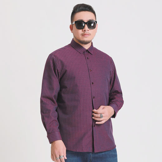 羽绒衬衫【新款DM】大依优型大码羽绒长袖衬衫加肥加大保暖商务休闲宽松衬衣上衣男士 商品图1