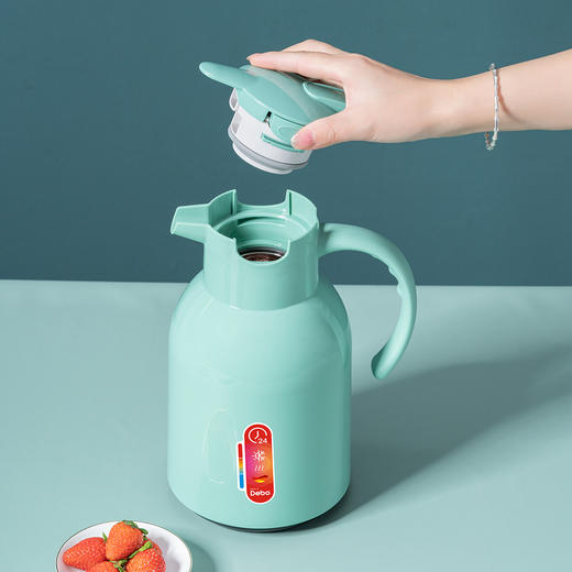 Debo德铂维莱特红胆玻璃保温壶大容量家用保温壶 商品图6