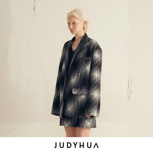 JUDYHUA 色块晕染双面尼外套 商品图1