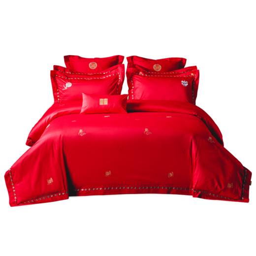多喜爱 喜玫瑰婚庆床上用品四件套 鸿运当头cs 商品图5