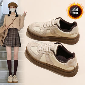 ZHR复古德训鞋女2023秋冬新款时尚百搭运动休闲鞋厚底板鞋女